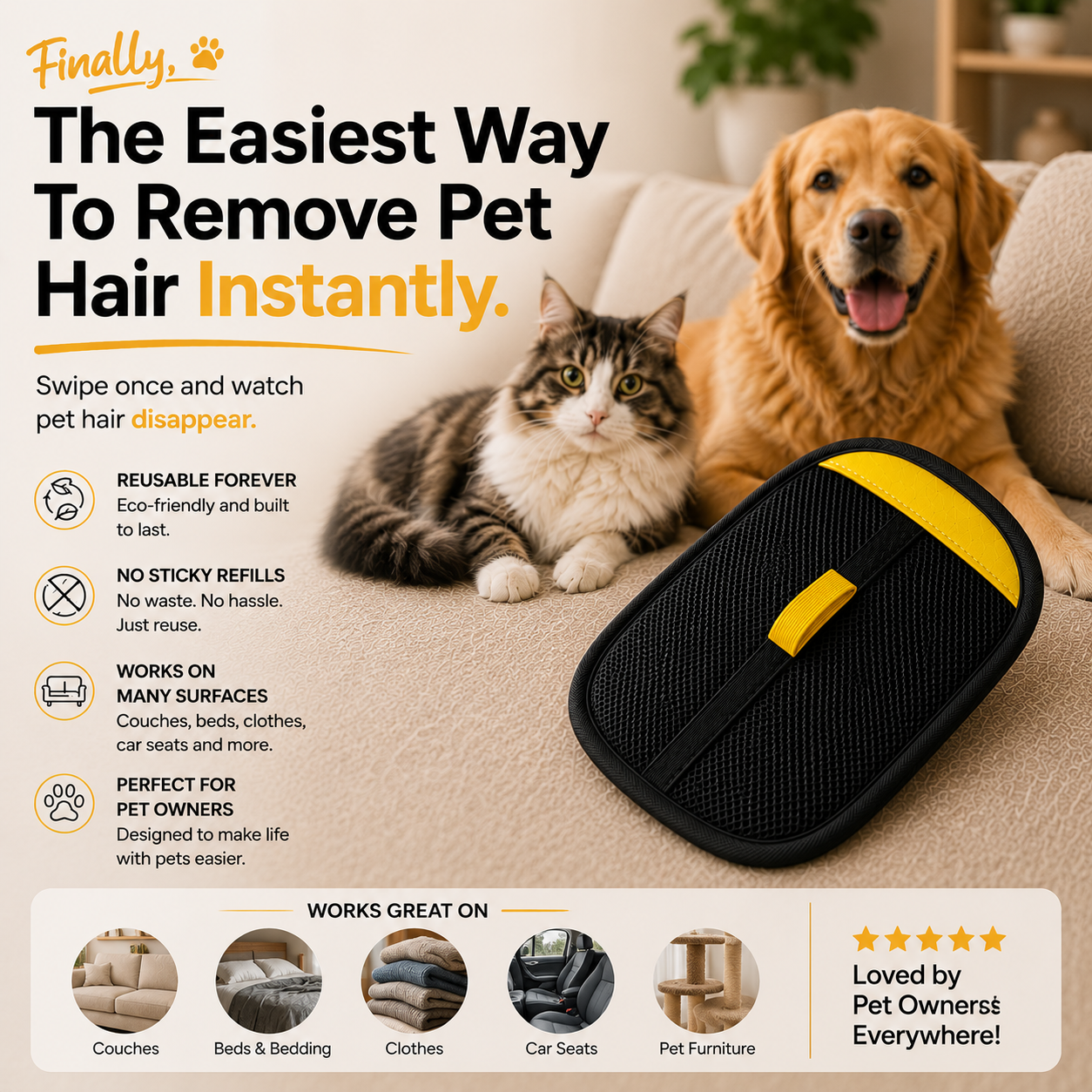 Petrra FurLift™ Pet Hair Removal Gloves (Upgraded)
